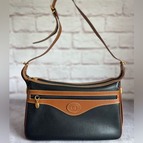 Gucci Handbags - RARE Gucci Leather Made in Mexico 1966 Bicolor Shoulder Bag